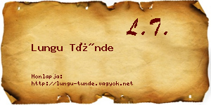 Lungu Tünde névjegykártya