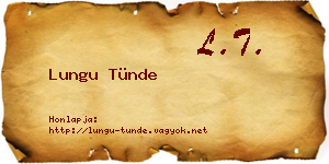 Lungu Tünde névjegykártya